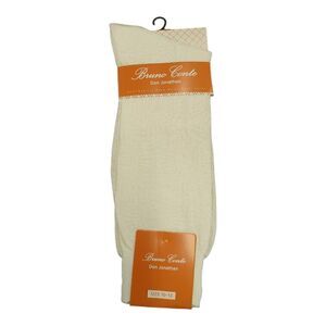 BRUNO CONTE MEN'S IVORY SILKY DRESS SOCK FASHION COLORS. BCS 2004.